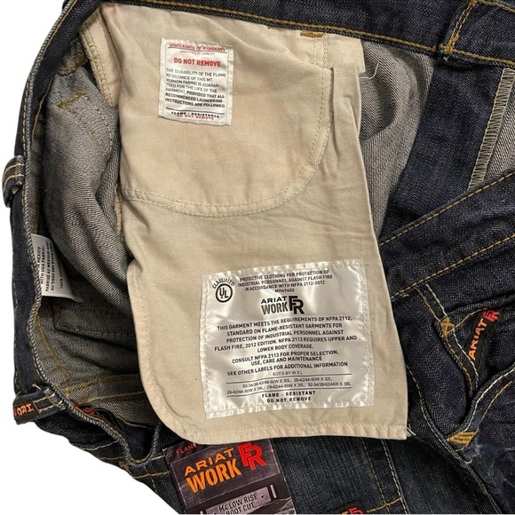 Ariat FR M4 Flame Resistant Low Rise Boot Cut Denim Work Jeans HRC 2 Size 42/36 - Picture 11 of 15